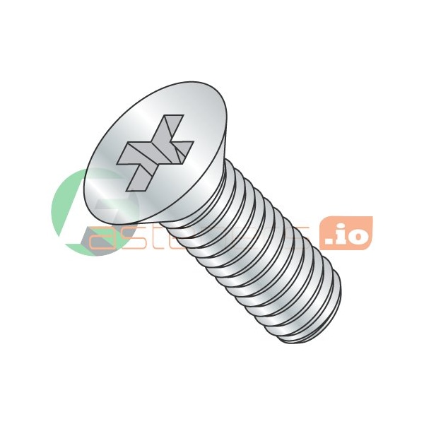 Newport Fasteners #8-32 x 1-1/4 in Phillips Flat Machine Screw, Zinc Plated Steel, 5000 PK 104042 - main
